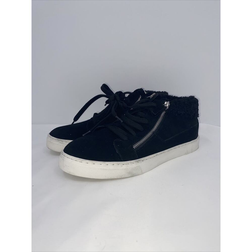 Steve Madden Womens Mid Top Kameo Suede Side Zip Lace-Up Shoes Sneakers Size 10